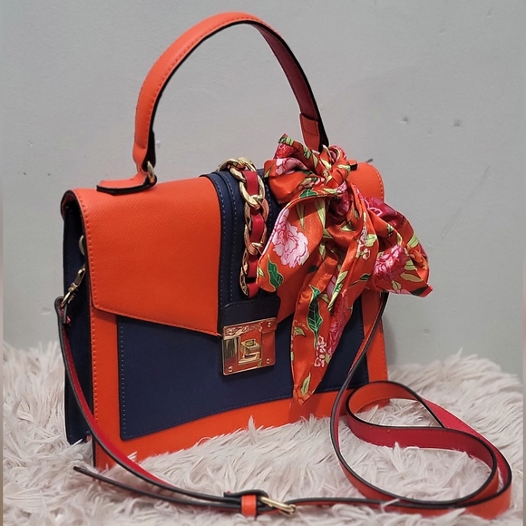 💙ALDO Glenda With Twilly Multicolor Satchel Bag - Picture 13 of 16